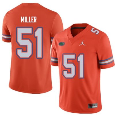 Men's Florida Gators #51 Ventrell Miller NCAA Jordan Brand Orange Authentic Stitched College Football Jersey INV4562WF